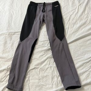 Girls, gray and black riding tights